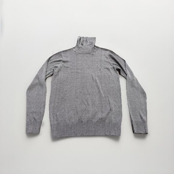 Joseph A Sweaters - Joseph A Womens Silver Metallic Long Sleeve Turtleneck Sweater Size S NWT $55